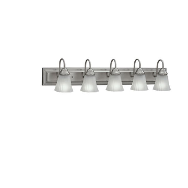 Cordelia Lighting 2175-62 5-световой светильник для туалетного столика мощностью 100 Вт из матового никеля