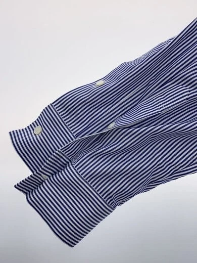 abito sacai camicia 1 cotone BLU strighe scw 007 vestito popeline di cotone