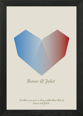 Romeo & Julia Gerahmtes Wandbild Poster Leinwanddruck Bild