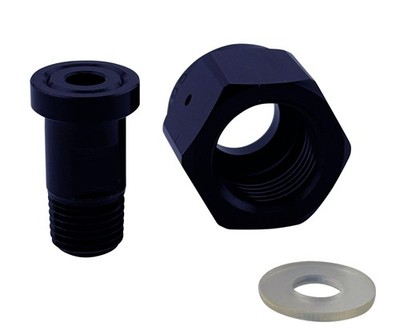 CGA-320 Nut & Nipple w/ Washer, CO2 Carbon Dioxide Aluminum Fittings 1/4'' MNPT