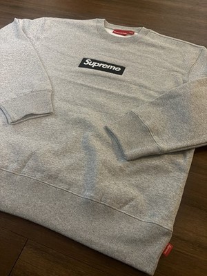 Supreme Box Logo Crewneck Heather Grey Size Large | eBay