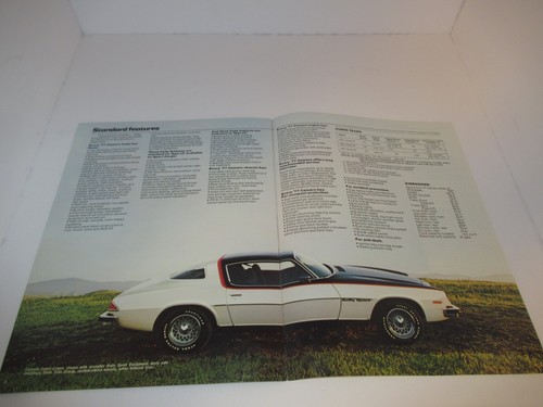 Vintage 1977 Chevy Camaro Dealership Sales Advertising Brochure 11" x 8.5" - Imagen 12 de 17
