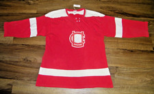VINTAGE 1950'S-60'S GAME USED WOOL KNIT ,DURENE HOCKEY JERSEY SIZE 40 GREAT SHAP