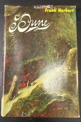 Dune - Frank Herbert 1965 Chilton BCE Book Club Edition Gutter Code 39P HC DJ