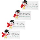 4PCS Practical Türknobe bedeckt Weihnachten Schneemann Waschbares Griff Cover