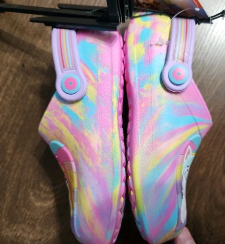NUOVI sandali zoccoli Paw Patrol giovani ragazze taglia 9-10 rosa tie dye slingback - Foto 7 di 8
