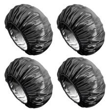 Extra Large Shower Cap Waterproof Satin Double Layer Reusable Hair Bath Cap All