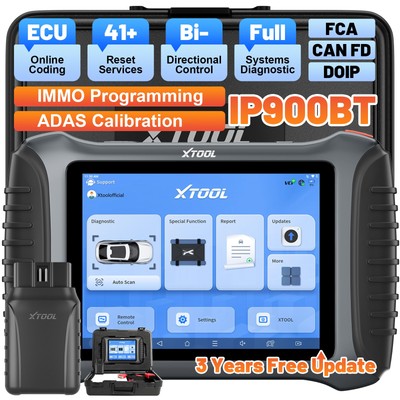 XTOOL IP900BT OBD2 Scanner Car Full System Diagnostic Auto Key Programming Tool