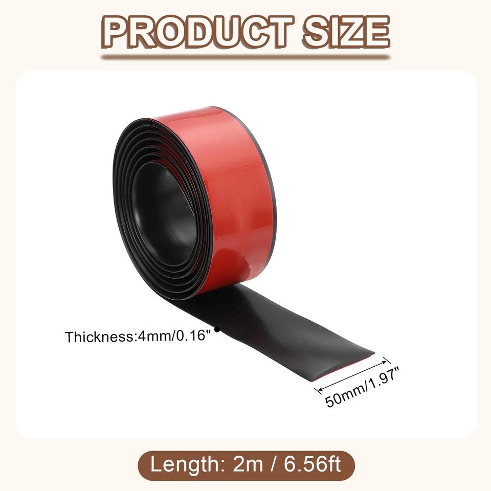 2Inch x 6.56Ft Floor Transition Strip Self-Adhesive Floor Edge Trim, Black - Imagem 2 de 4