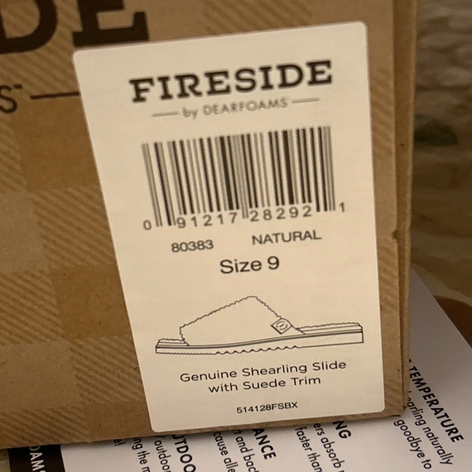 Zapatilla para mujer Fireside by Dearfoams Cairns genuina de piel de oveja difusa talla 9 Foto 3 de 4