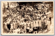 K47/ Lancaste rOhio RPPC Postcard c1910 Campground People Chautauqua 353
