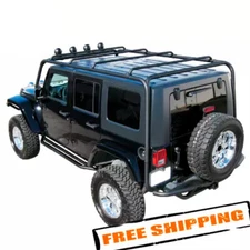 TrailFX J029T 117.36" Black Roof Rack for 2007-2018 Jeep Wrangler JK