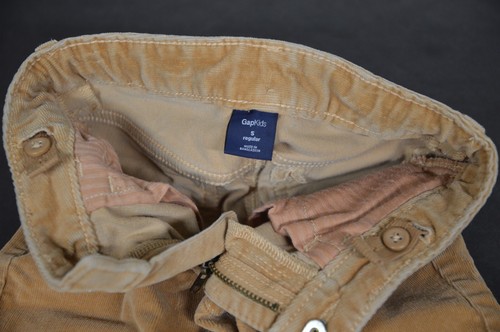 Gaps Kids Pants Tan Corduroy Khaki Slacks Stretchy 5 Regular Beige Light Brown - Picture 6 of 8