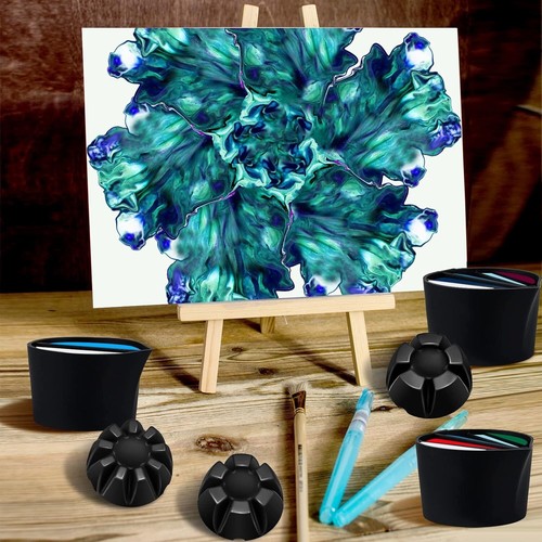 6 Pieces Pouring Painting Supplies Split Cups for Paint Acrylic Silicone Resin - Picture 5 of 7