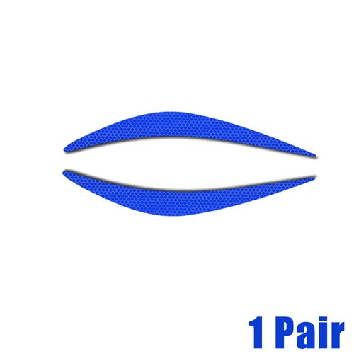 2pcs Car Headlight Eyebrow Reflective Strip Sticker Warning Decal Accessories - Picture 10 of 14