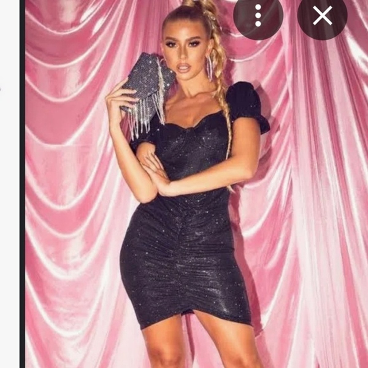 Pretty Little Thing Black Glitter Ruched Dress Size 0 | eBay Pretty Little Thing Black Glitter Ruched Dress Size 0 | eBay