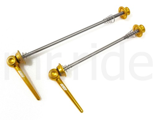 Dixi Ti Titannium Axle 7075 AL Lever Skewers set Road/MTB Bike Black/Red/Gold - Picture 6 of 8