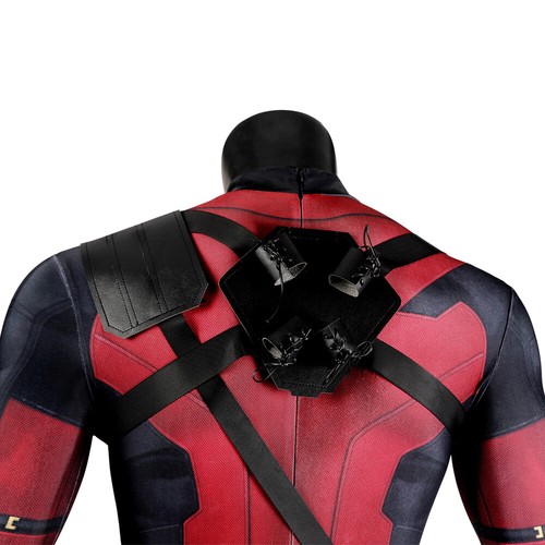 Deadpool 3 Jumpsuit Cosplay Costume Wade Wilson Suit Face Shell Belt Outfit Prop - Picture 12 of 27