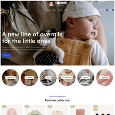 Kids Shop Website Design with Free VPS Web Hosting and Installation