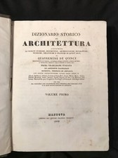 Historisches Wörterbuch der Architektur, A. Mainardi, F.lli Negretti Aufl. 1842 VOL 1
