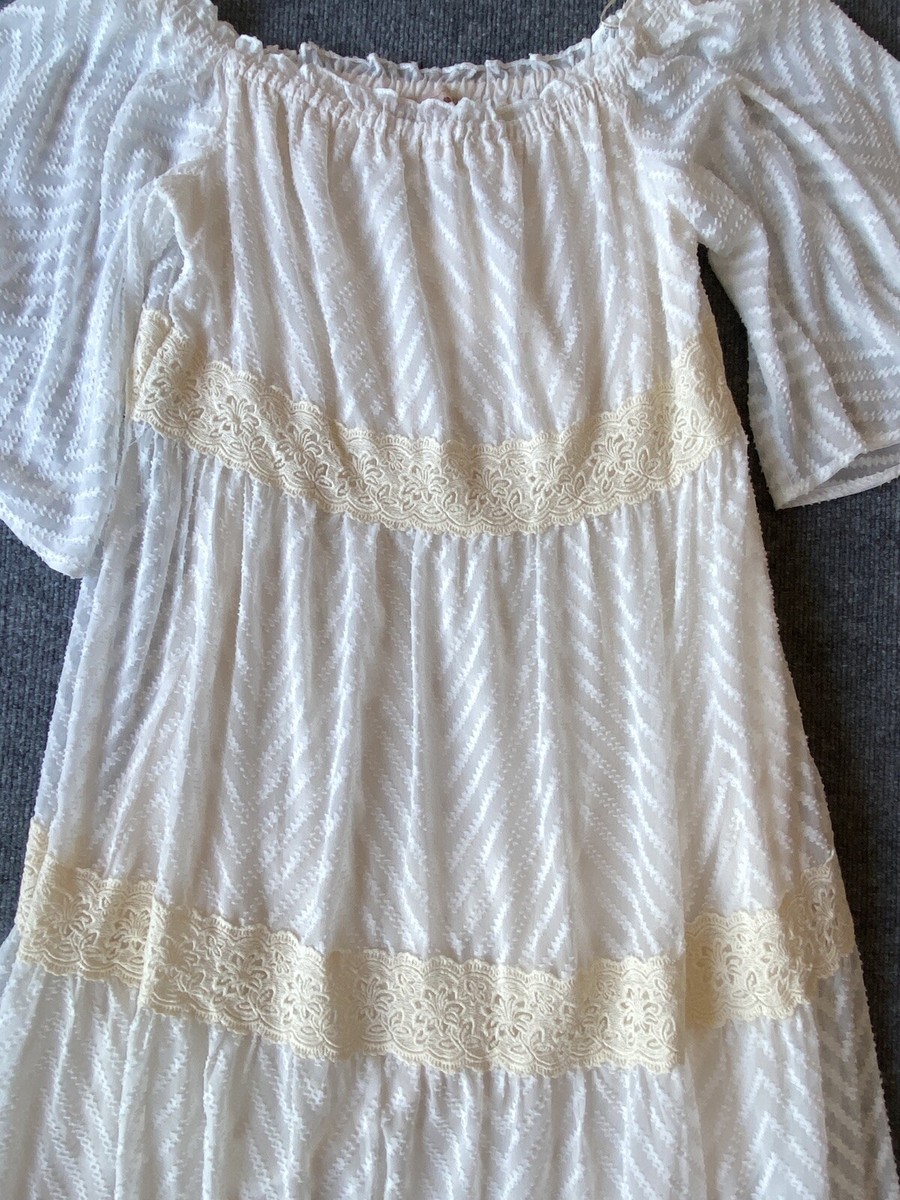 Anthropologie Ivory Boho Maxi Dress Women's Size M Flowy Long Gown Festive Ready | eBay Anthropologie Ivory Boho Maxi Dress Women's Size M Flowy Long Gown Festive Ready | eBay