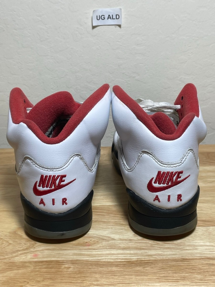 Nike Air Jordan 5 V Retro Fire Red Silver Tongue GS Size 5Y