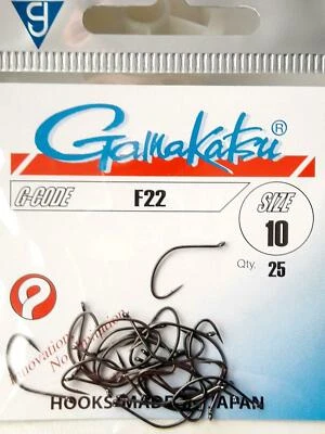 Gamakatsu F22 Größe #16 #14 #12 #10 #8 #6 b.nickel 25 Haken Fliegenbinden Japan