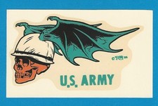 Vintage Original 1966 Ed Roth U.s. Army Winged Skull Hot Rod Water Decal Art