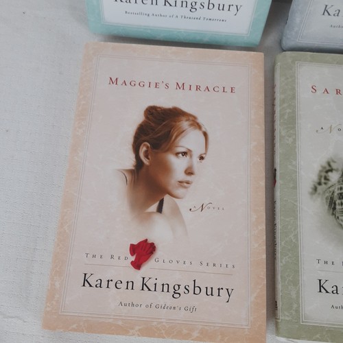 Karen Kingsbury Set of 4 Hardback Books The Red Gloves Series Novel Fiction - Picture 11 of 15