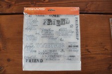 FISKARS Phrase Sayings FRIENDS FOREVER Quotes Clear Stamps L