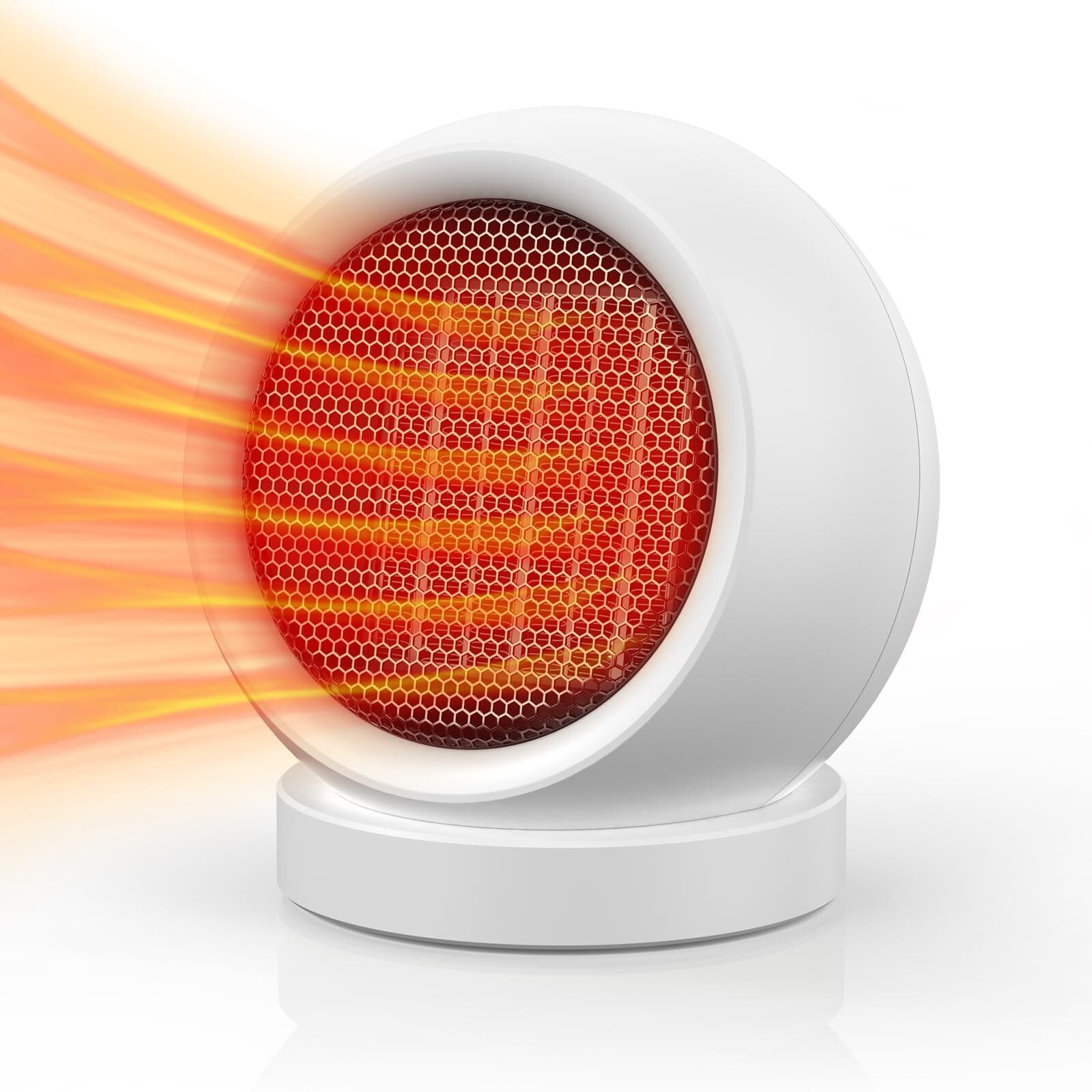 Space Heater,600W Energy Efficient Desk Heater for Indoor Use,PTC Ceramic Fas...-image