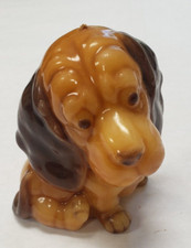 Vintage Bassett Hound Dog Wax Figure Candle Collectable Decorative Gloss Unlit