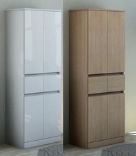 Base doppia multifunzione alta bianca lucida o tabacco arredo bagno scarpiera|45