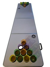 8-Foot Folding Beer Pong Table w/ Cut out Cup Holes Dry Erase Party Table