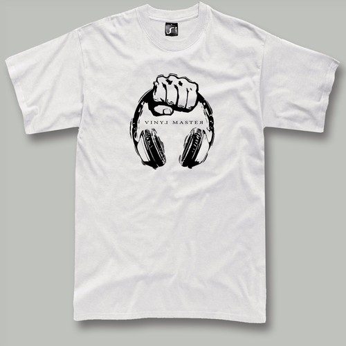 Auriculares Vinilo Master DJ Technics hip hop rap DJ Camiseta clubbing - Imagen 3 de 3