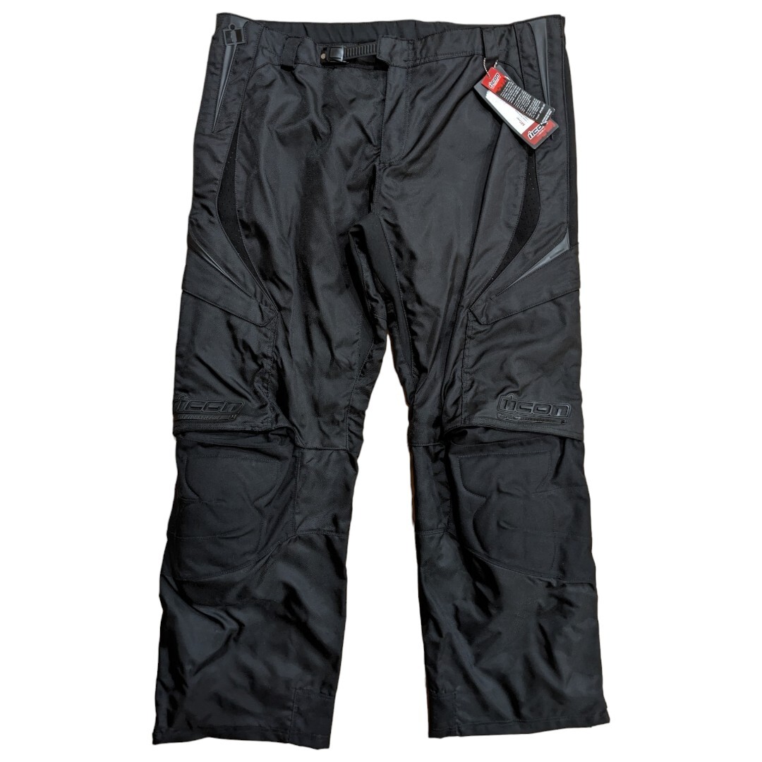 Icon Motorsports Arc Pant in Stealth Black Motorcycle