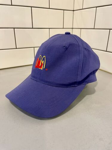 Vintage 1990's Mcdonald's Purple Employee Crew Snapback Hat Cap by Crest Uniform - Picture 2 of 3
