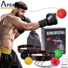 Boxing Fight Balls w/ Head Bands Fr Punching Exercise Reflex Kids Speed Training