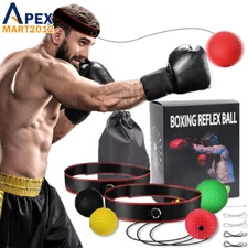 Boxing Fight Balls w/ Head Bands Fr Punching Exercise Reflex Kids Speed Training