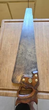 Antique Henry Disston & Sons  RIP Saw 7 T.P.I. 26"  Wheat Handle No.12 or 112?