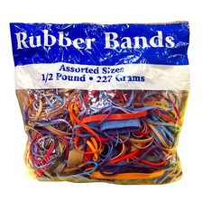 Alliance Rubber Bands Assorted Dimensions 227G/Approx. 400 Rubber Bands, Mult...