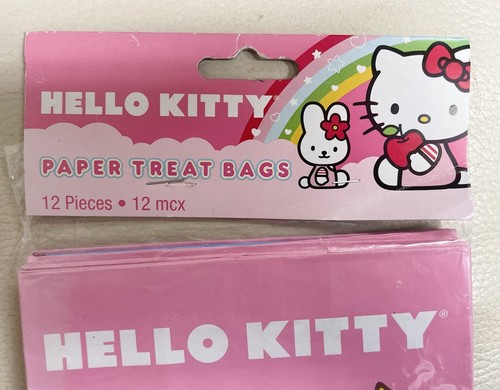 Sanrio Hello Kitty Treat Bags Paper Birthday (12ct) Pack~Pink New Old Stock - Picture 11 of 11