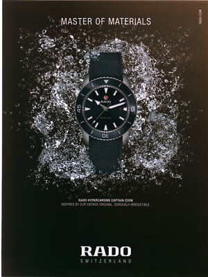 2019  PRINT AD - RADO HYPERCHROME CAPTAIN COOK WATCH AD.. AD ONLY