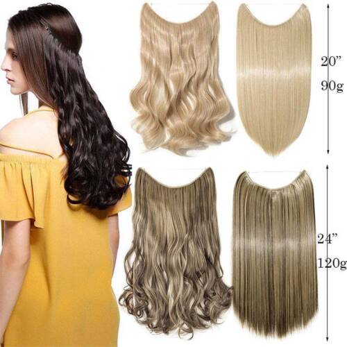 Cerchietto US Hidden Sercret Wire in Hair Extension spesso pezzo unico vero come umano - Foto 8 di 41
