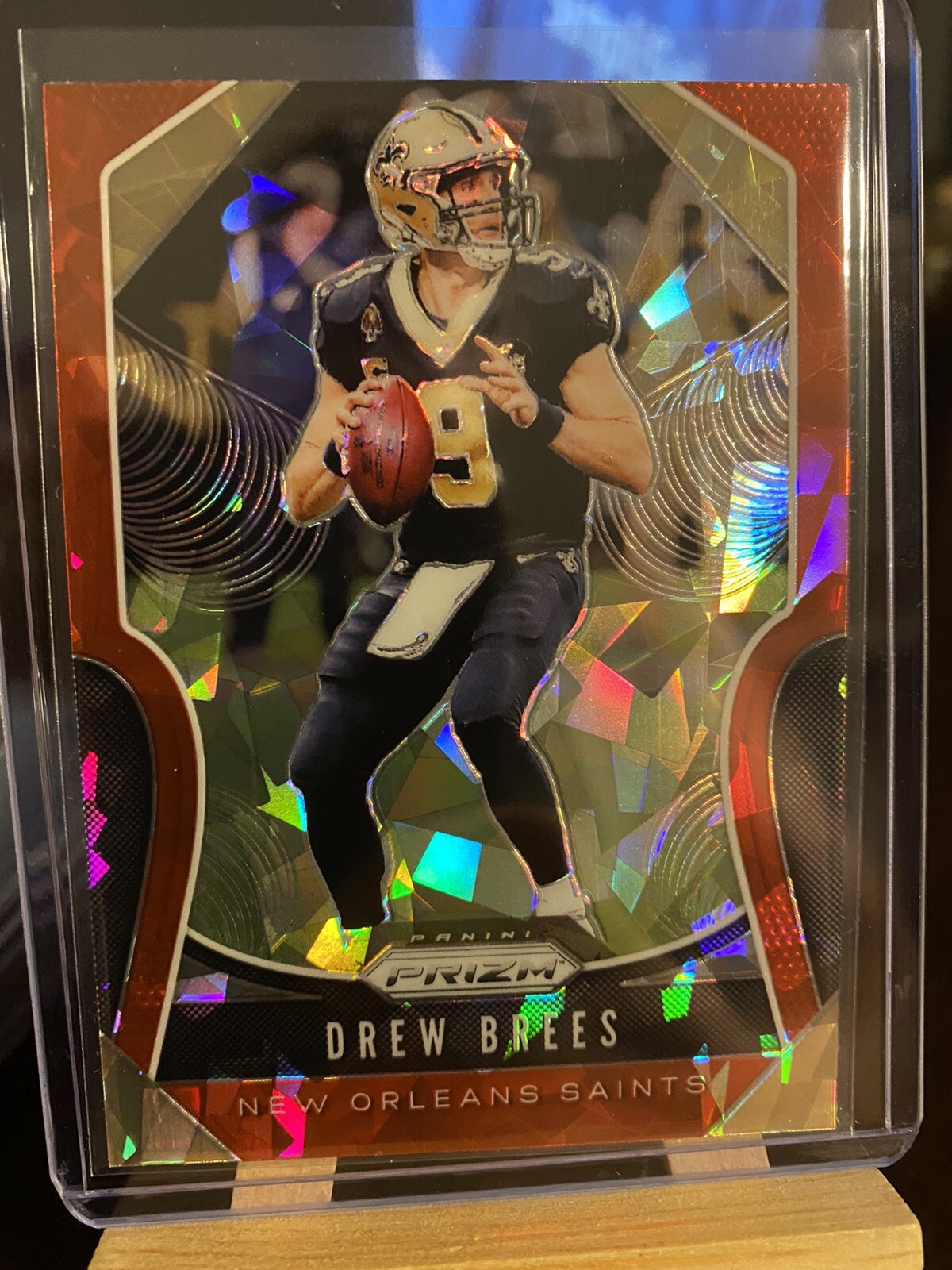 2019 Panini Prizm #186 Drew Brees RED ICE PRIZM REFRACTOR