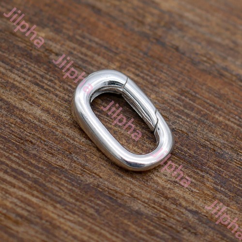 Sterling Silver Link Lock Jump Ring Charm Pendant Connector Clasp Bail A5284 - Picture 2 of 7