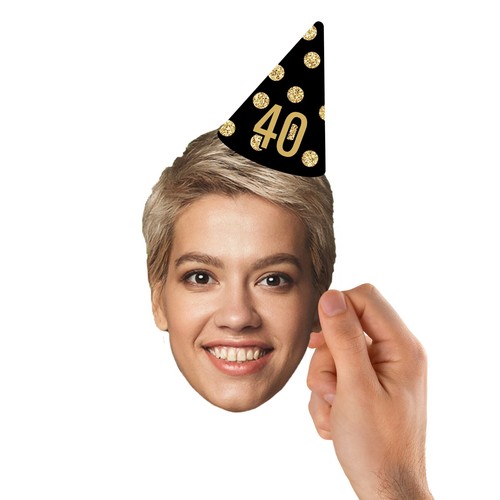 Personalised Face Bunting With Party Hat, Photo Banner CUTOUT Party Accessory - Picture 184 of 280