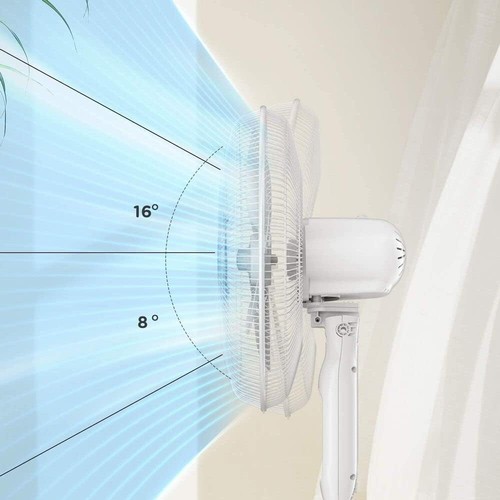 Stylish 16'' Floor Pedestal Fan with Timer & 3-Speed Settings for Living Spaces - Picture 9 of 12