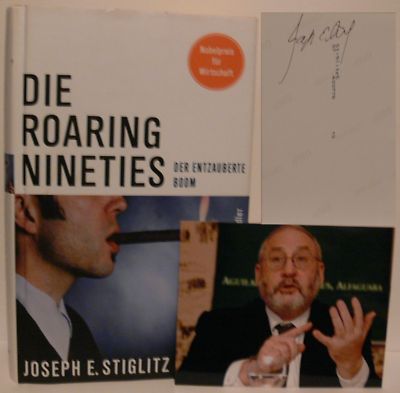 Joseph Stiglitz signiert Foto Nobelpreis original Unterschrift Signed Autogramm 