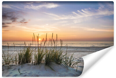 VLIES FOTOTAPETE Selbstklebende Meer STRAND Dünen Sonnenuntergang Landschaft 3D